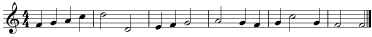 Rigo musicale con battute